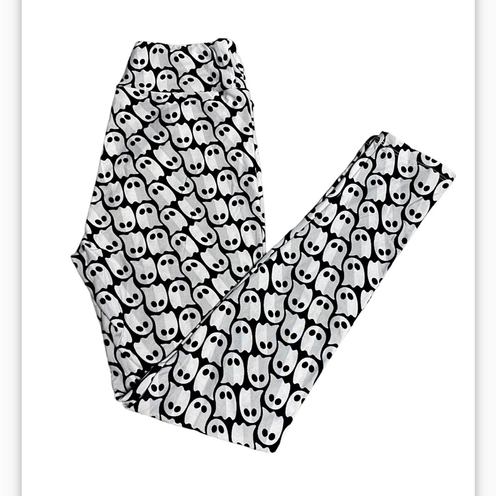 LuLaRoe Black and White Ghost Leggings Halloween Comfortable